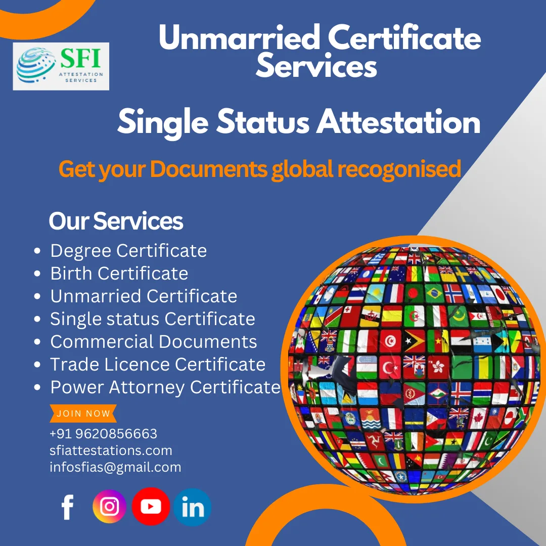 Unmarried Certificate Services | Single Status Attestation